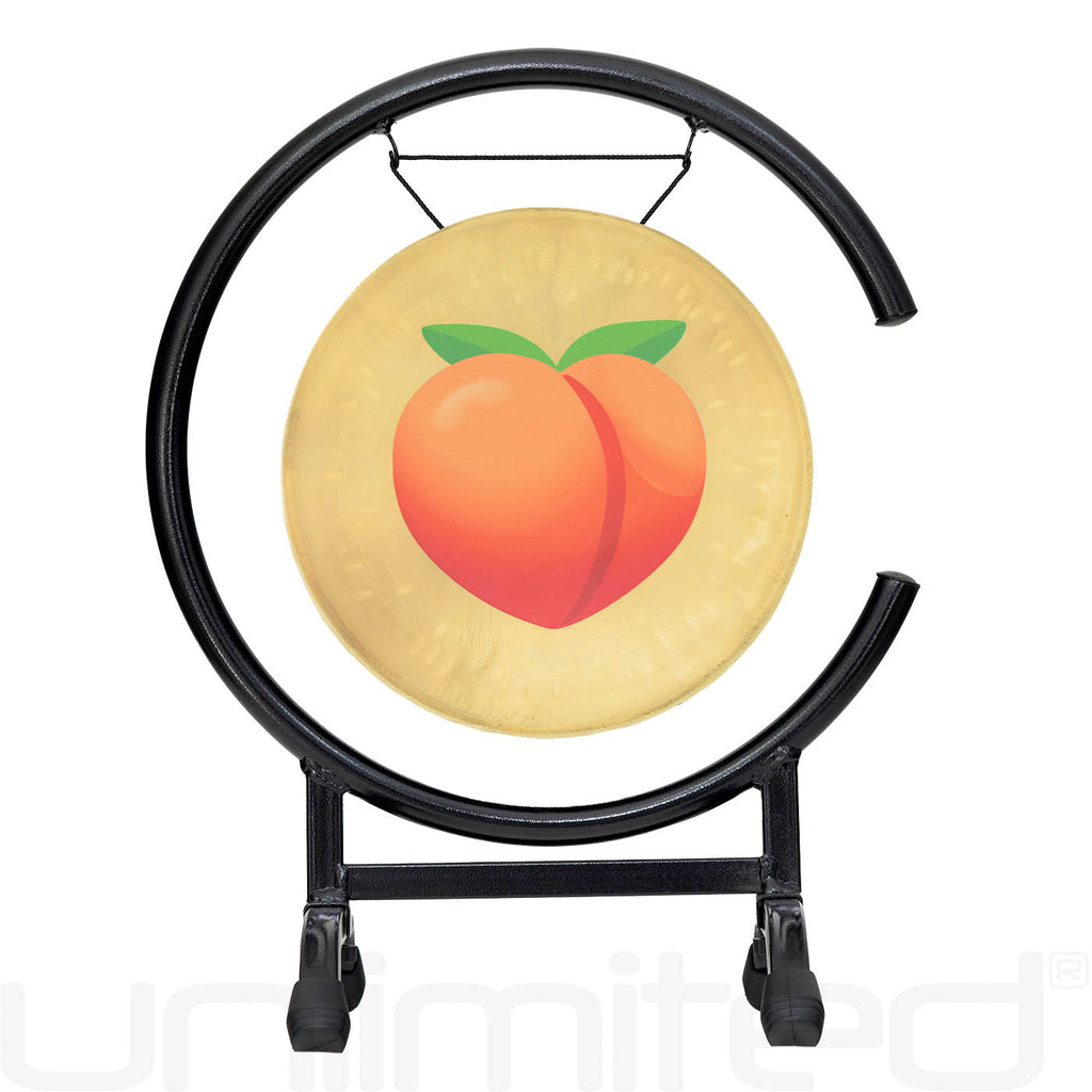 Peach Emoji Gong on Stands