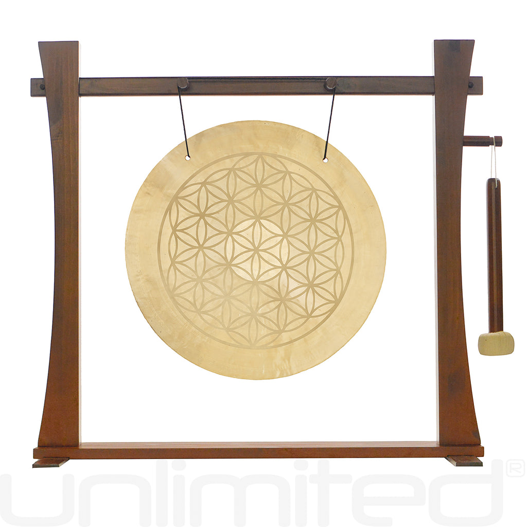 Flower of Life Wind Gongs on Stands
