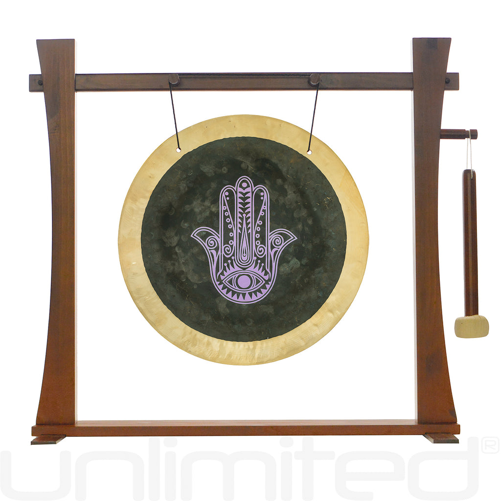 16" Hamsa Deep Breath Gong on Stands