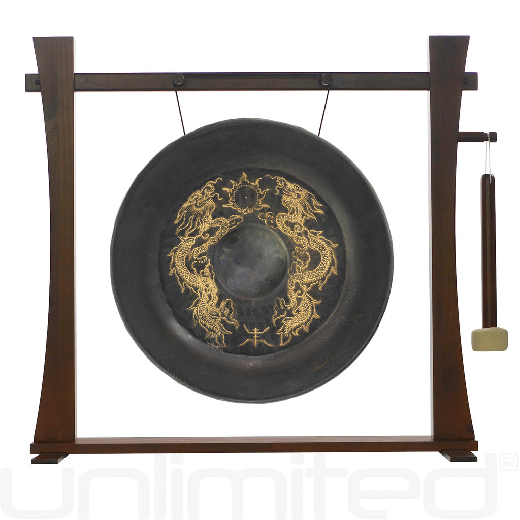 16" Vietnamese Tuned (to F) Dragon Heart Gong on Spirit Guide Gong Stand
