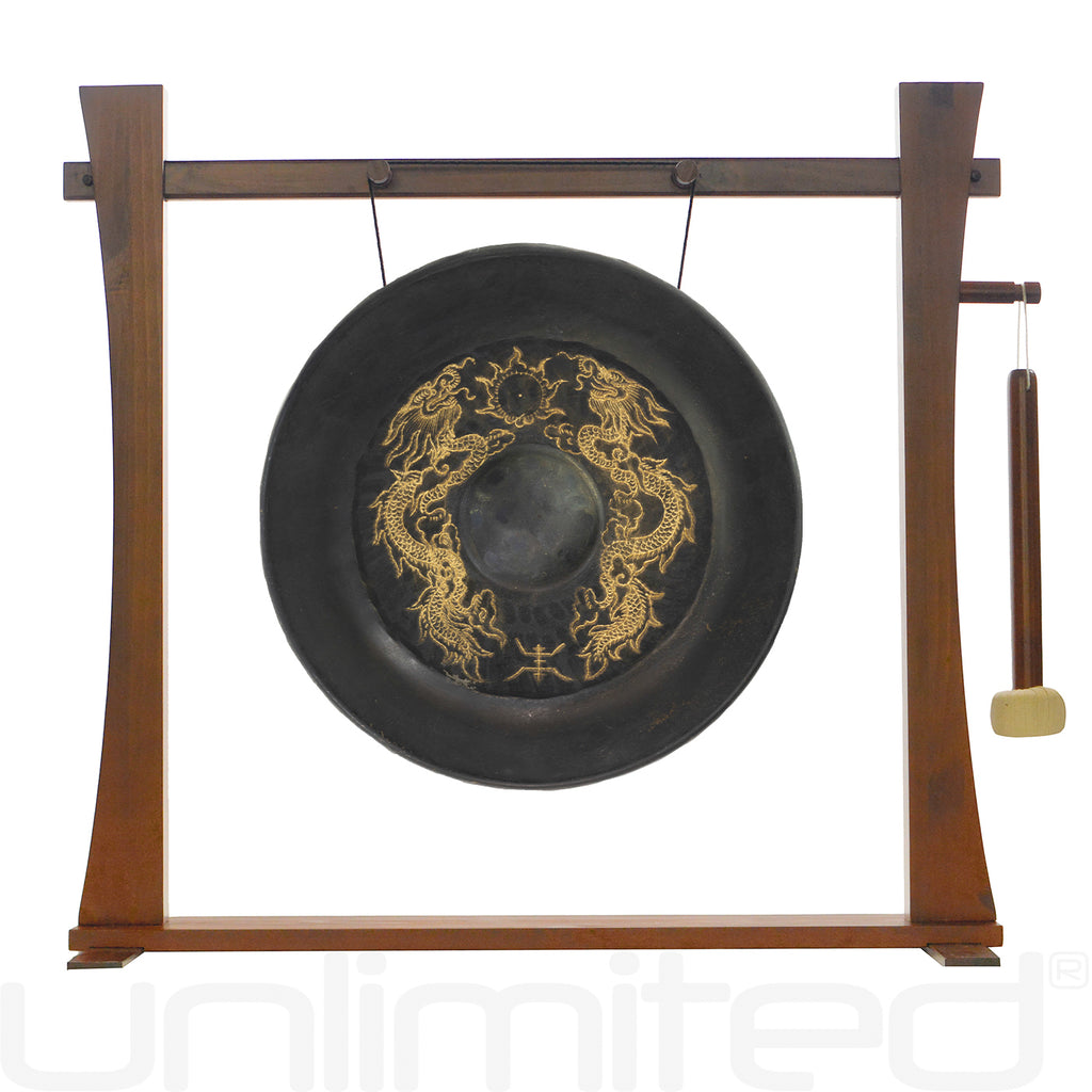 9" to 16" Vietnamese Dragon Gongs on Stands