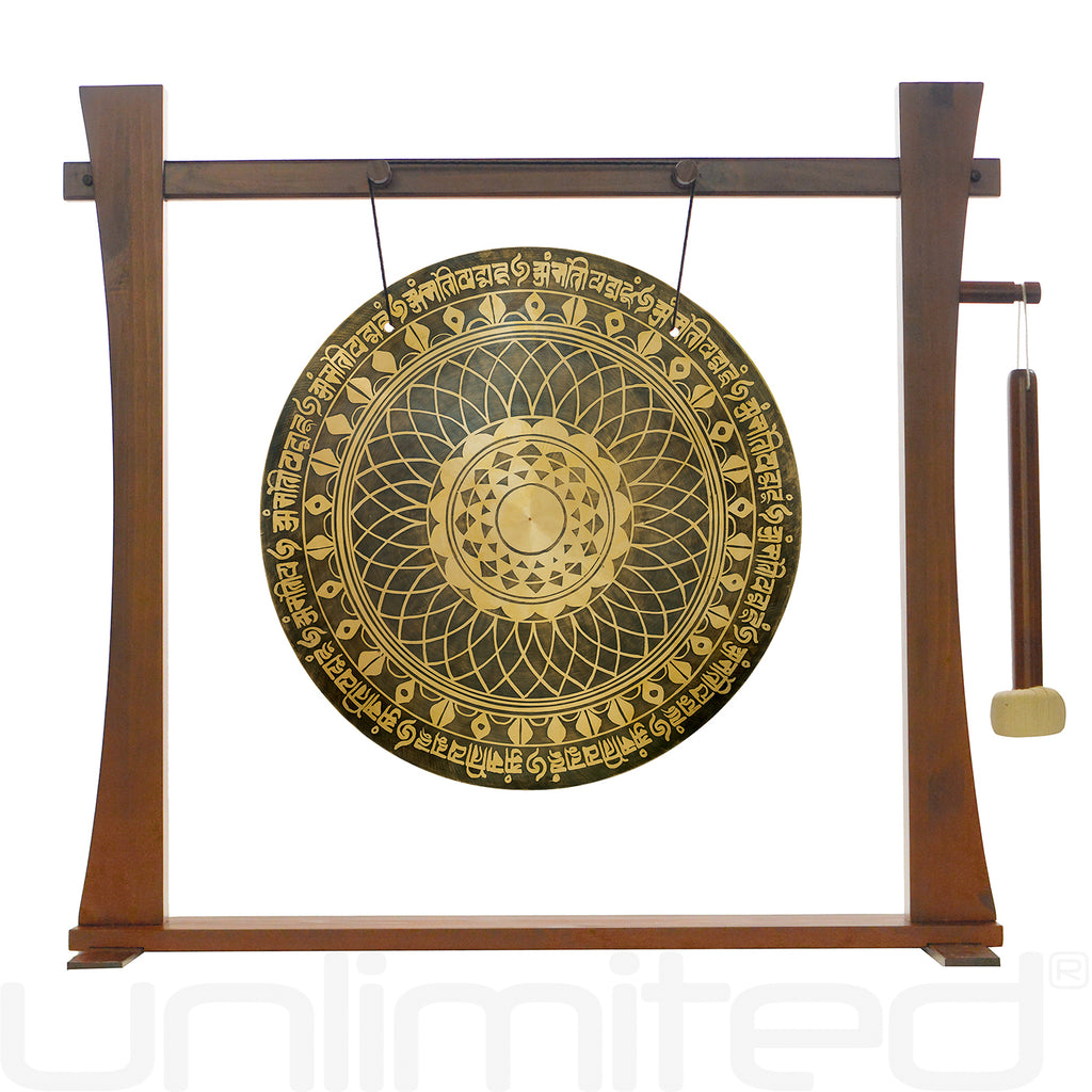 18" Long Life Newari Gong on Spirit Guide Gong Stand