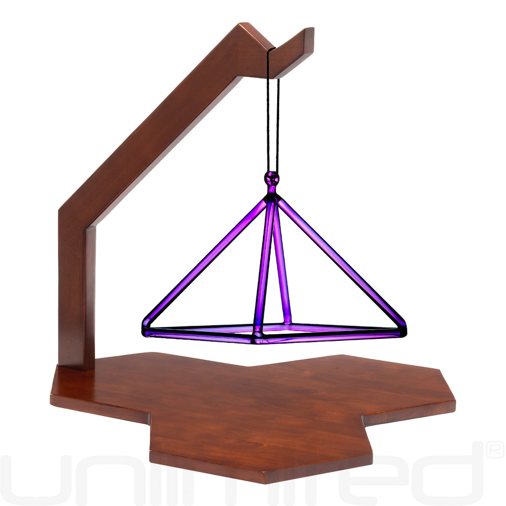 Unlimited Purple Crystal Pyramids on Quantum Mechanic Stands