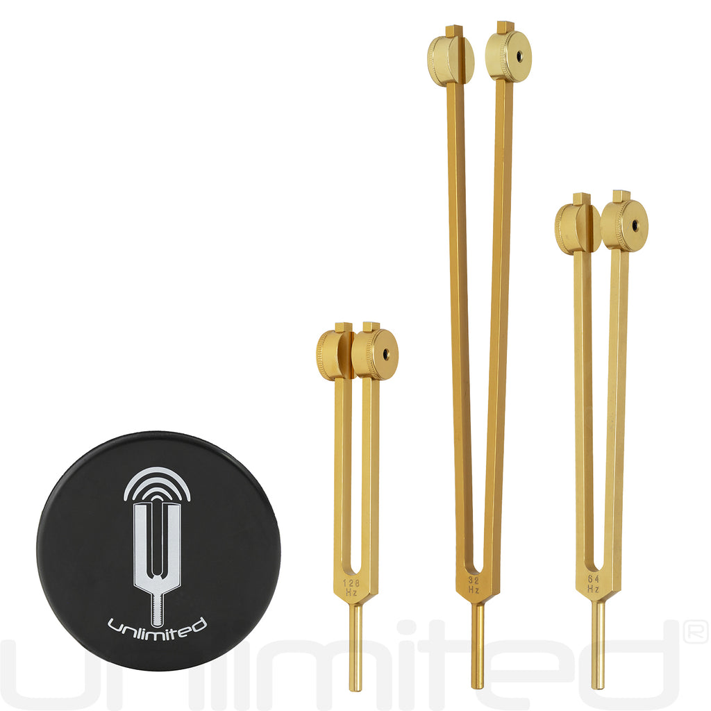 Unlimited Otto (32hz, 64hz, 128hz) Tuning Forks (Weighted) with Activator