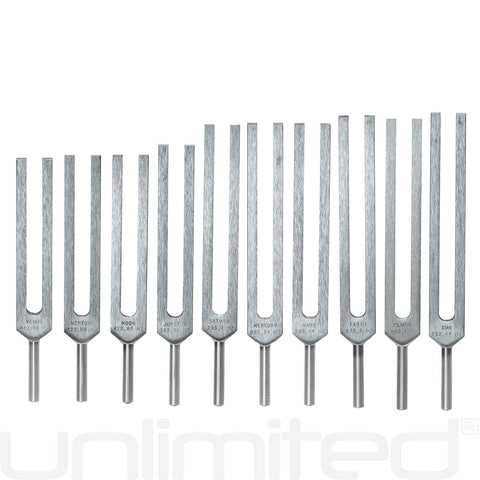 Biosonics Set of 11 Planetary Tuning Forks (Unweighted)