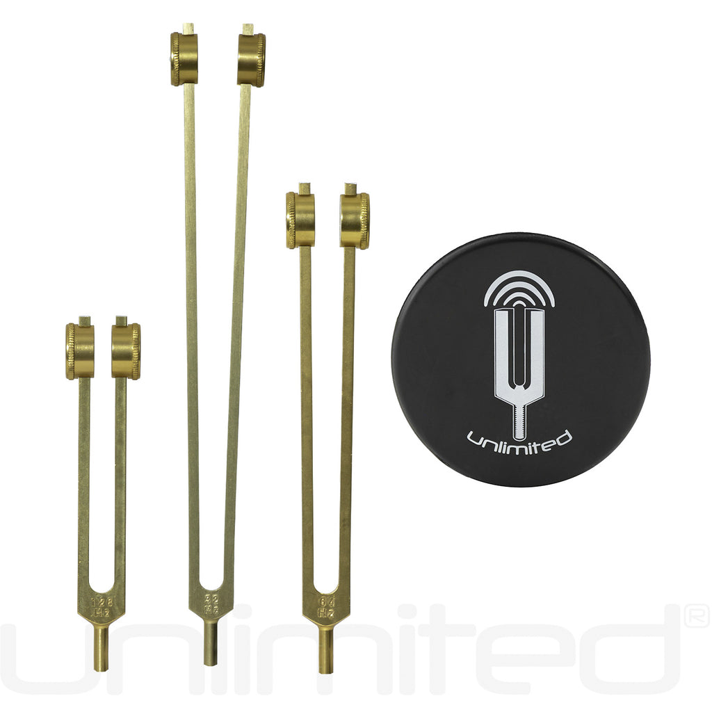 Unlimited Otto (32hz, 64hz, 128hz) Tuning Forks (Weighted) with Activator