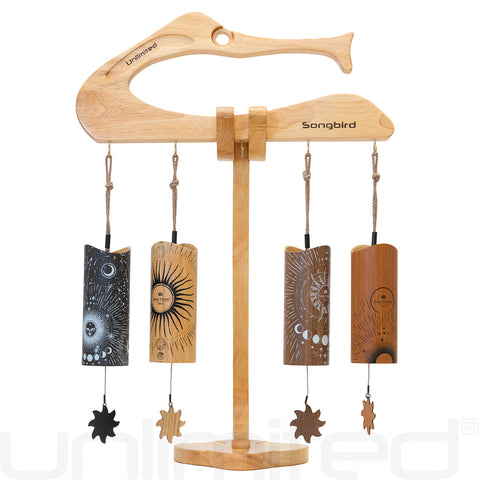 Meinl Cosmic Bamboo Chimes on the Songbird Chime Stand