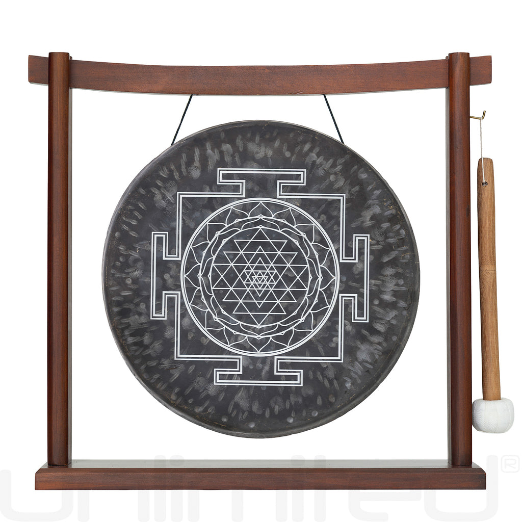 Sri Yantra Gong on Stands