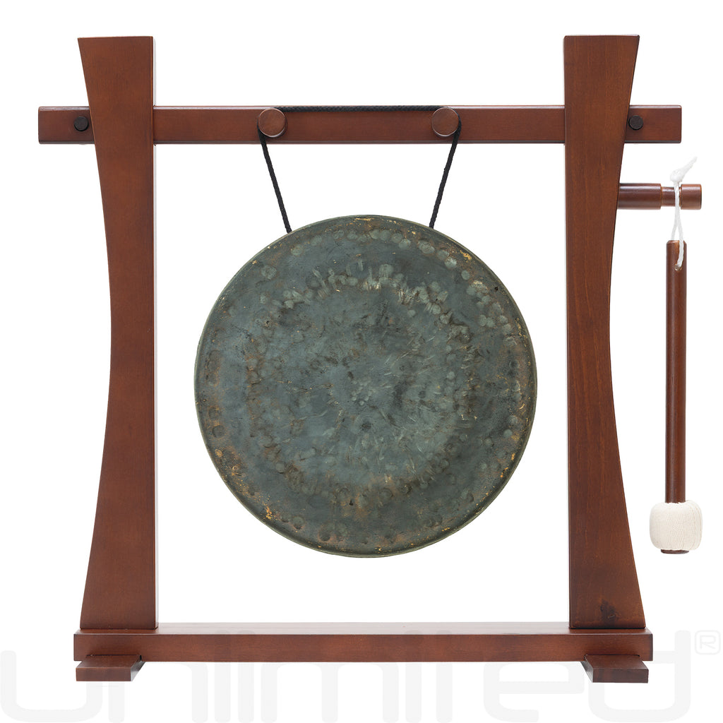 8" to 10" Chinese Gongs on the Tabletop Spirit Guide Gong Stand