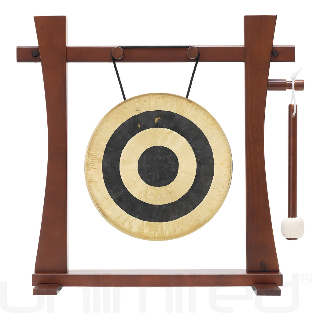8" to 10" Chinese Gongs on the Tabletop Spirit Guide Gong Stand