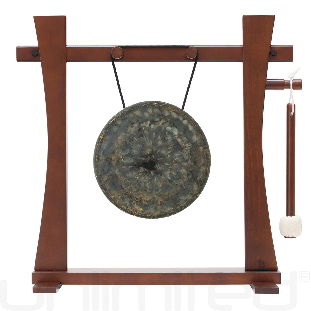 8" to 10" Chinese Gongs on the Tabletop Spirit Guide Gong Stand