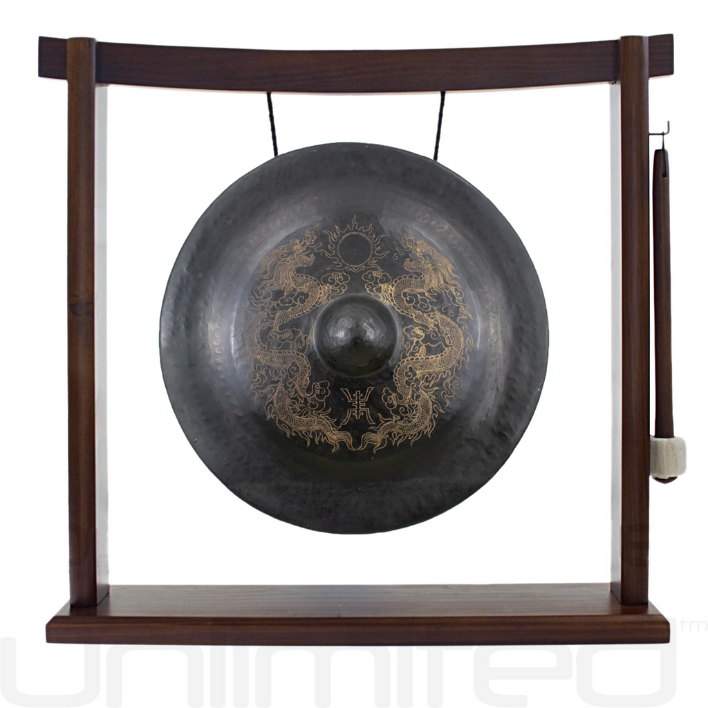 9" to 16" Vietnamese Dragon Gongs on Stands
