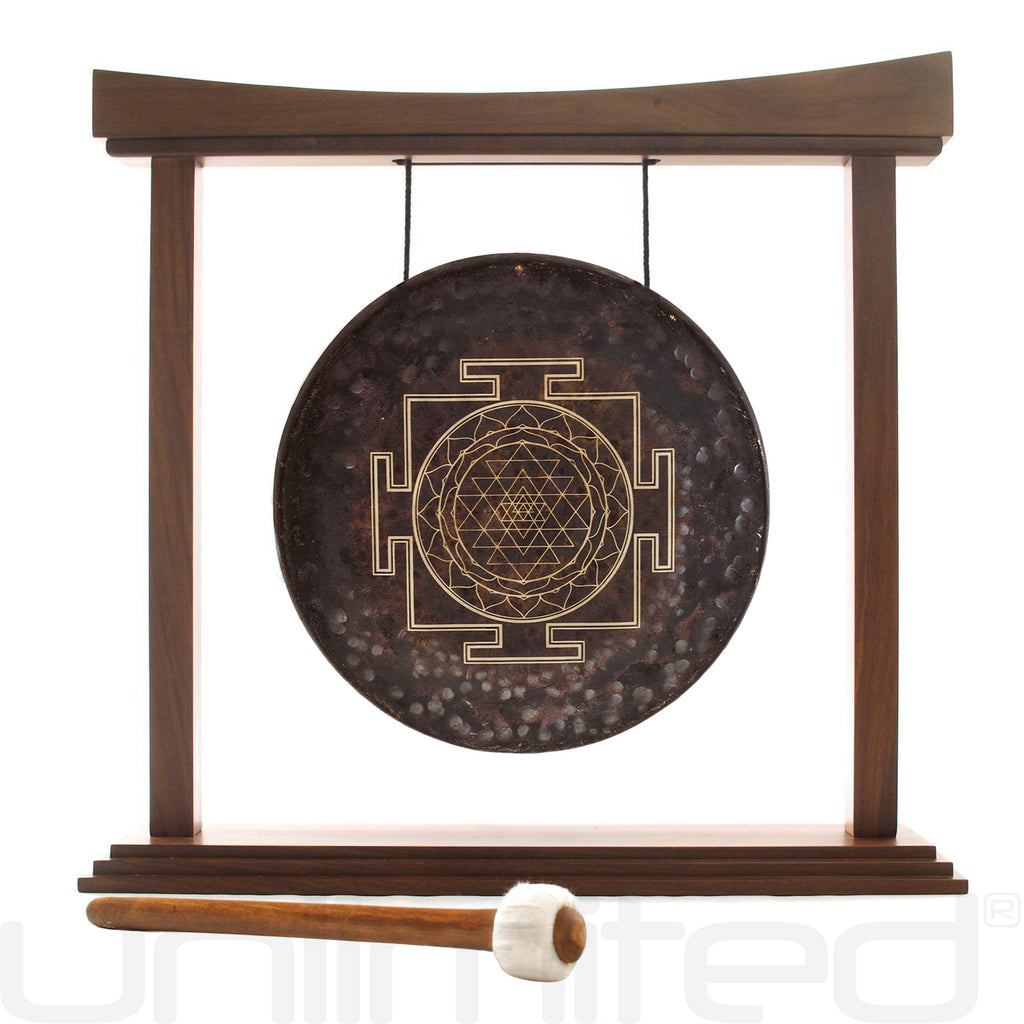 Sri Yantra Gong on Stands - Gongs Unlimited