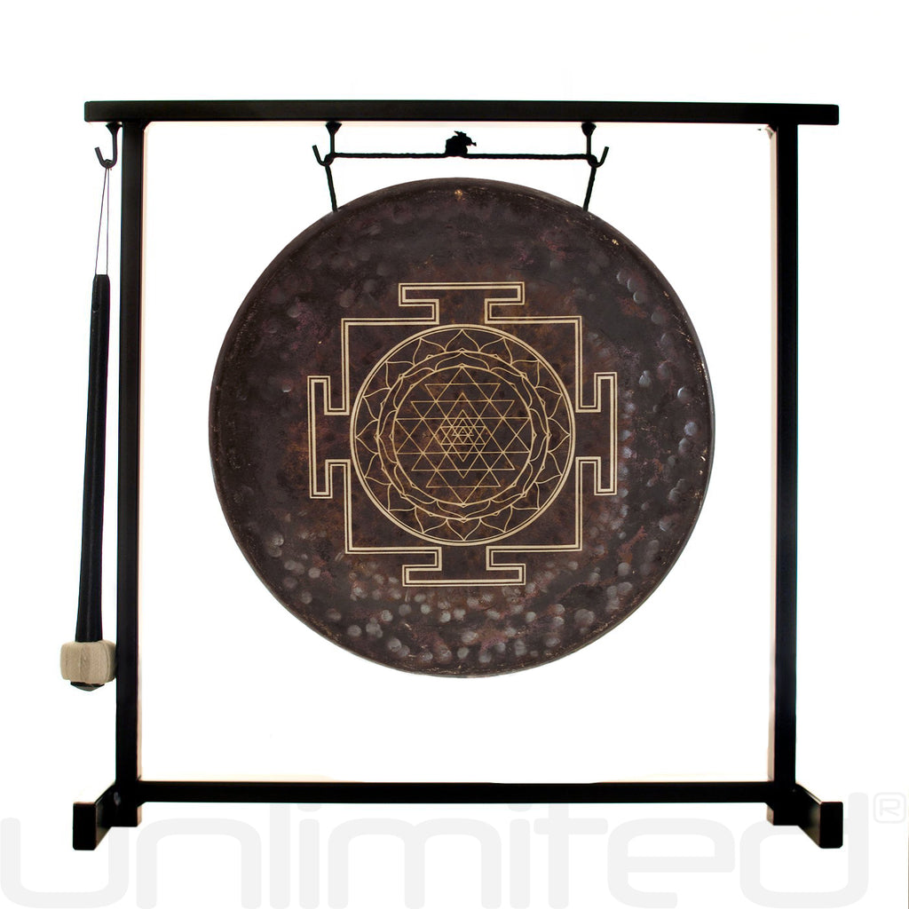 Sri Yantra Gong on Stands - Gongs Unlimited