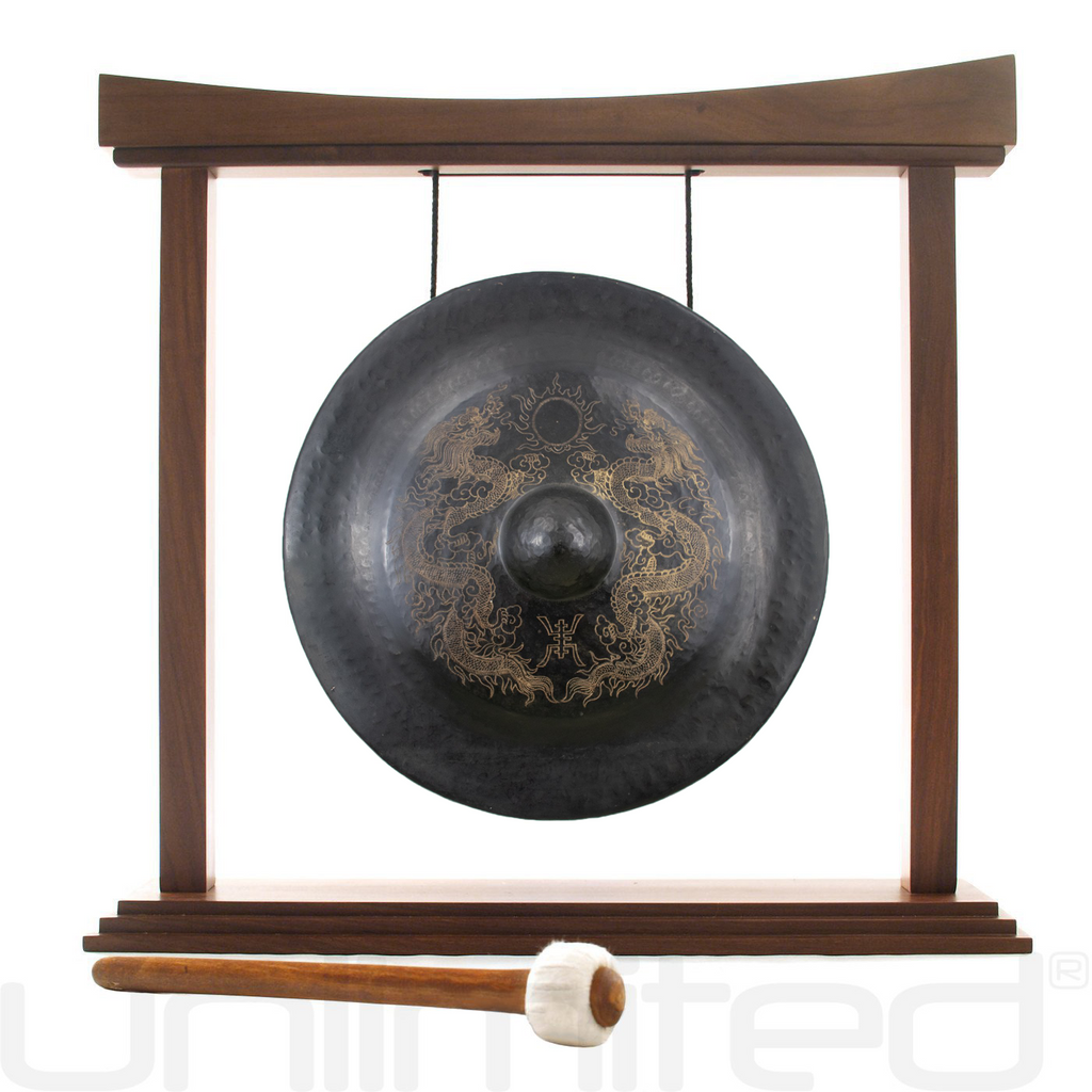 9" to 16" Vietnamese Dragon Gongs on Stands