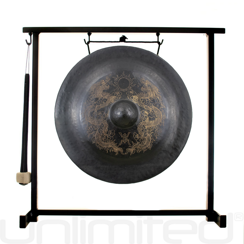 9" to 16" Vietnamese Dragon Gongs on Stands