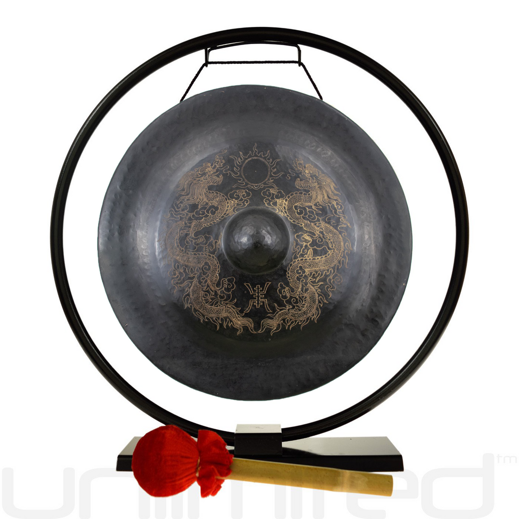 9" to 16" Vietnamese Dragon Gongs on Stands