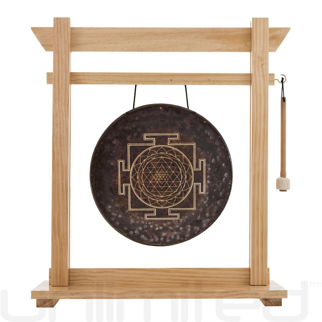 Sri Yantra Gong on Stands - Gongs Unlimited