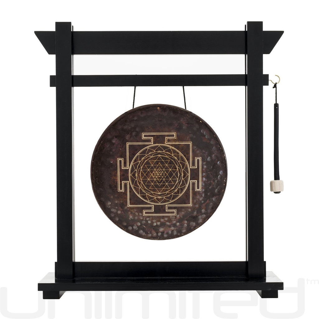 Sri Yantra Gong on Stands - Gongs Unlimited