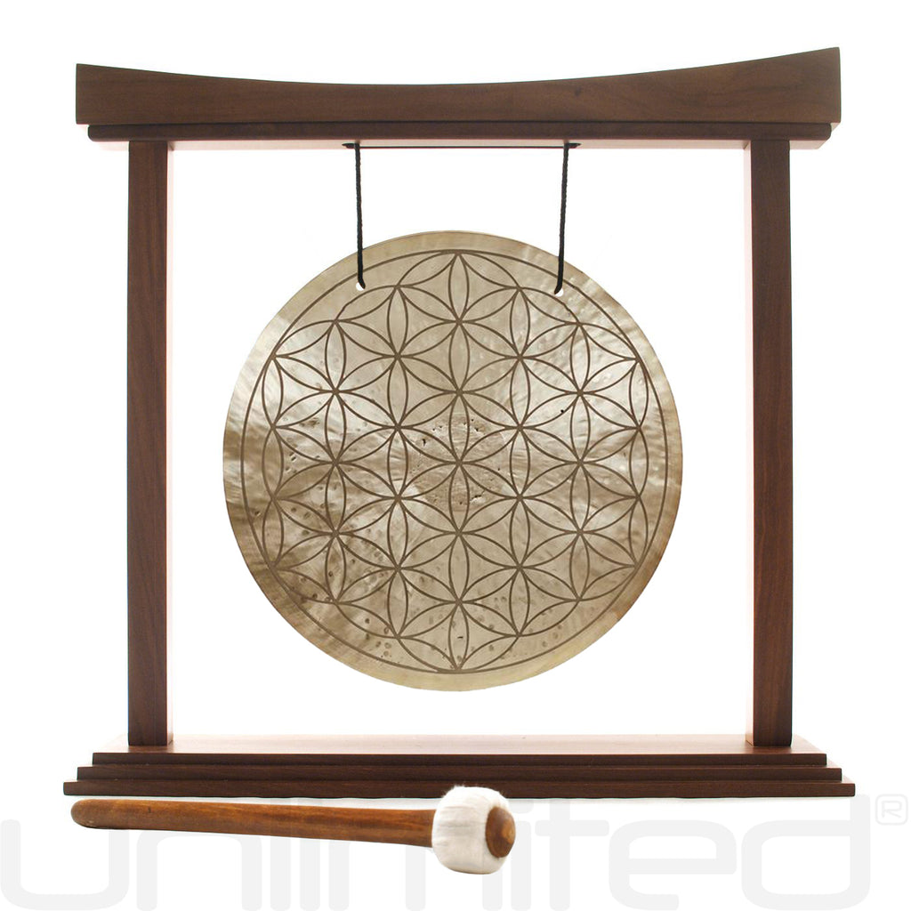 Flower of Life Gongs on Stands - Gongs Unlimited