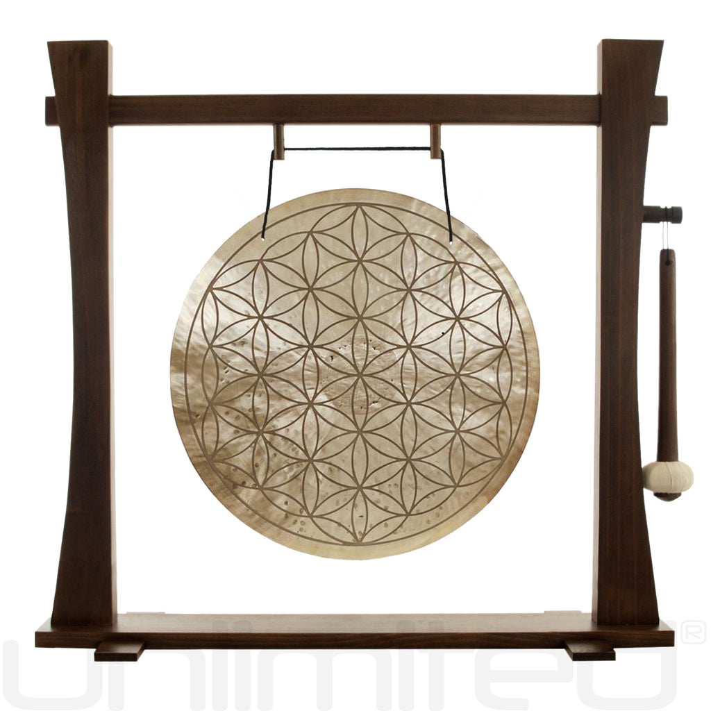 Flower of Life Gongs on Stands - Gongs Unlimited