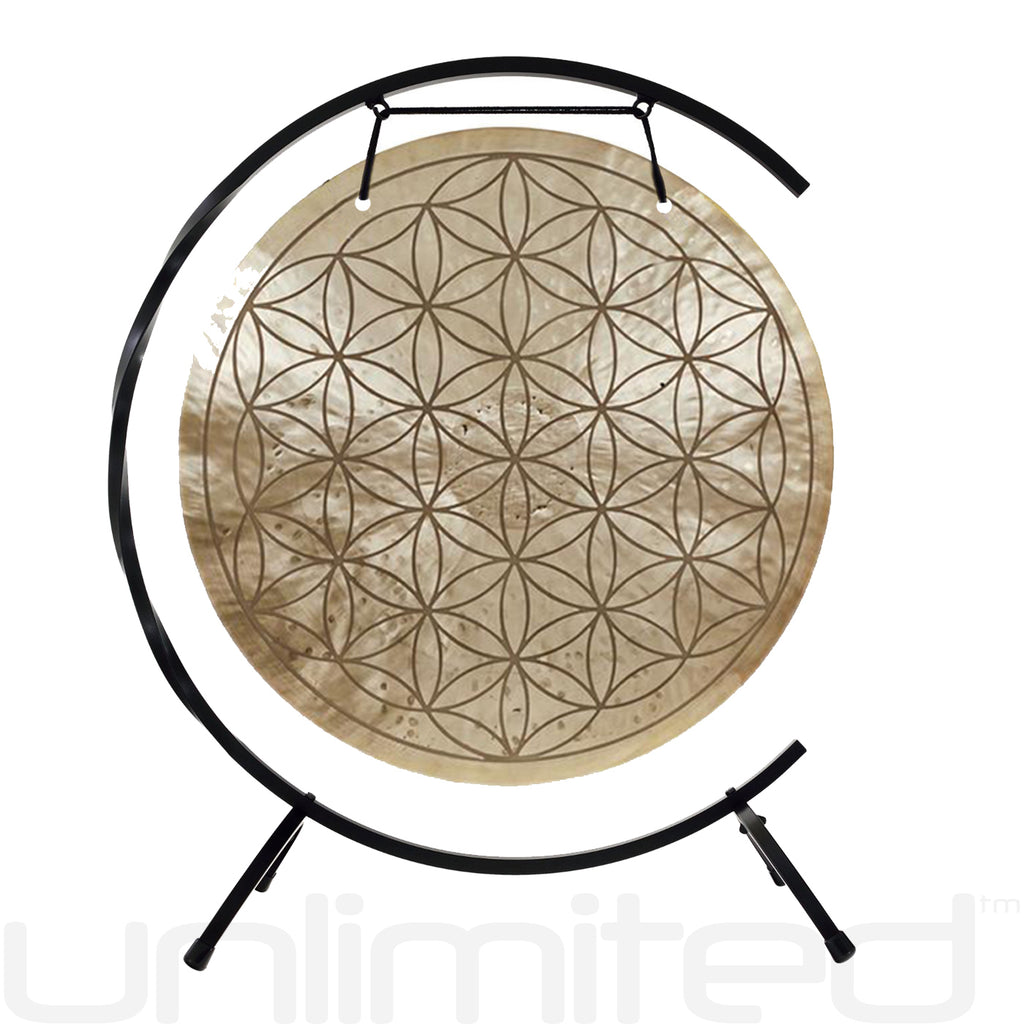 Flower of Life Gongs on Stands - Gongs Unlimited