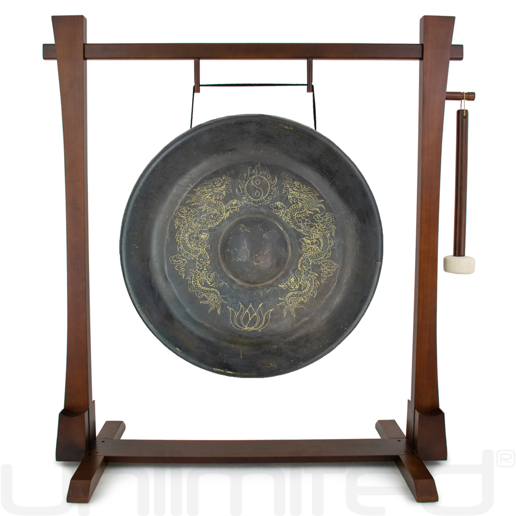 20" to 36" Vietnamese Dragon Gongs on Stands