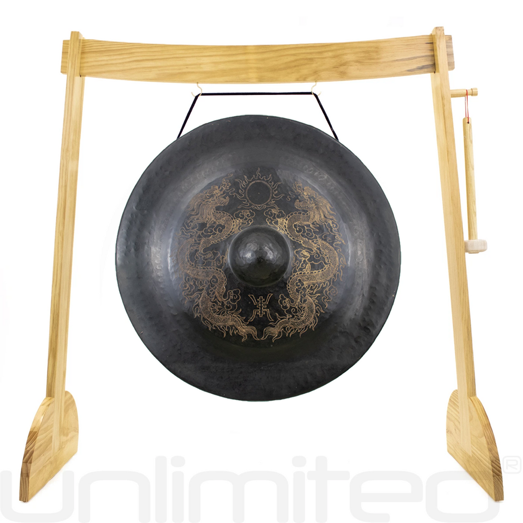 20" to 36" Vietnamese Dragon Gongs on Stands