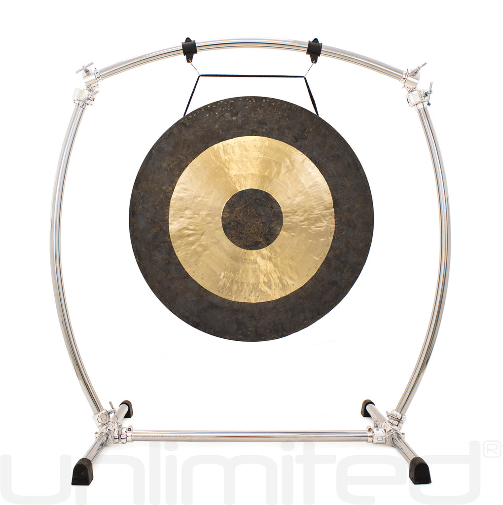 34" to 38" Gongs on the Gibraltar Curved Gong Stand (GCSCG-L)