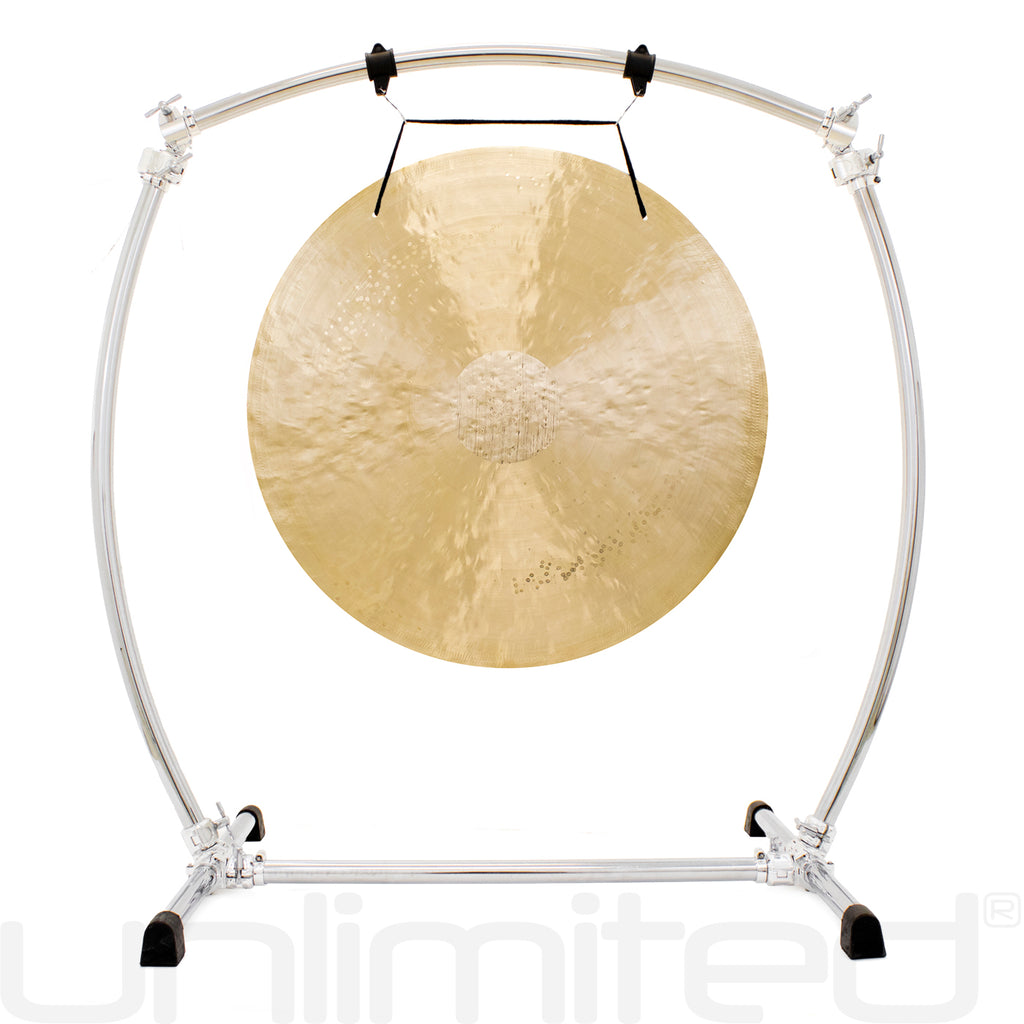34" to 38" Gongs on the Gibraltar Curved Gong Stand (GCSCG-L)