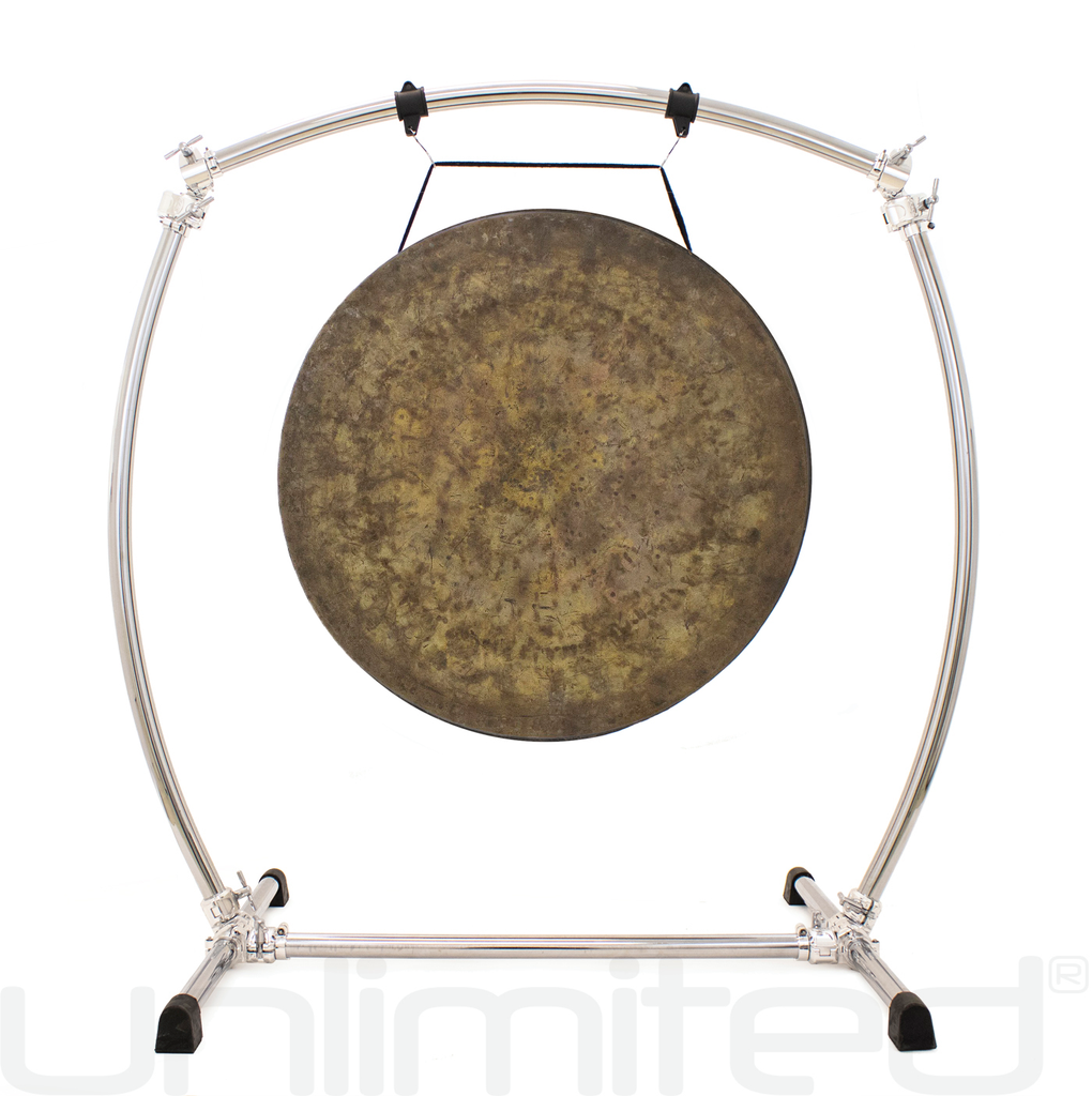 34" to 38" Gongs on the Gibraltar Curved Gong Stand (GCSCG-L)