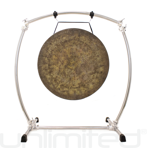 34" to 38" Gongs on the Gibraltar Curved Gong Stand (GCSCG-L)