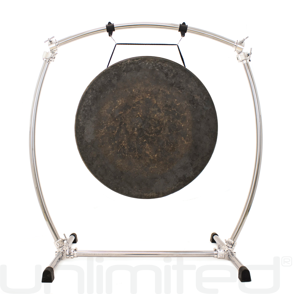 34" to 38" Gongs on the Gibraltar Curved Gong Stand (GCSCG-L)