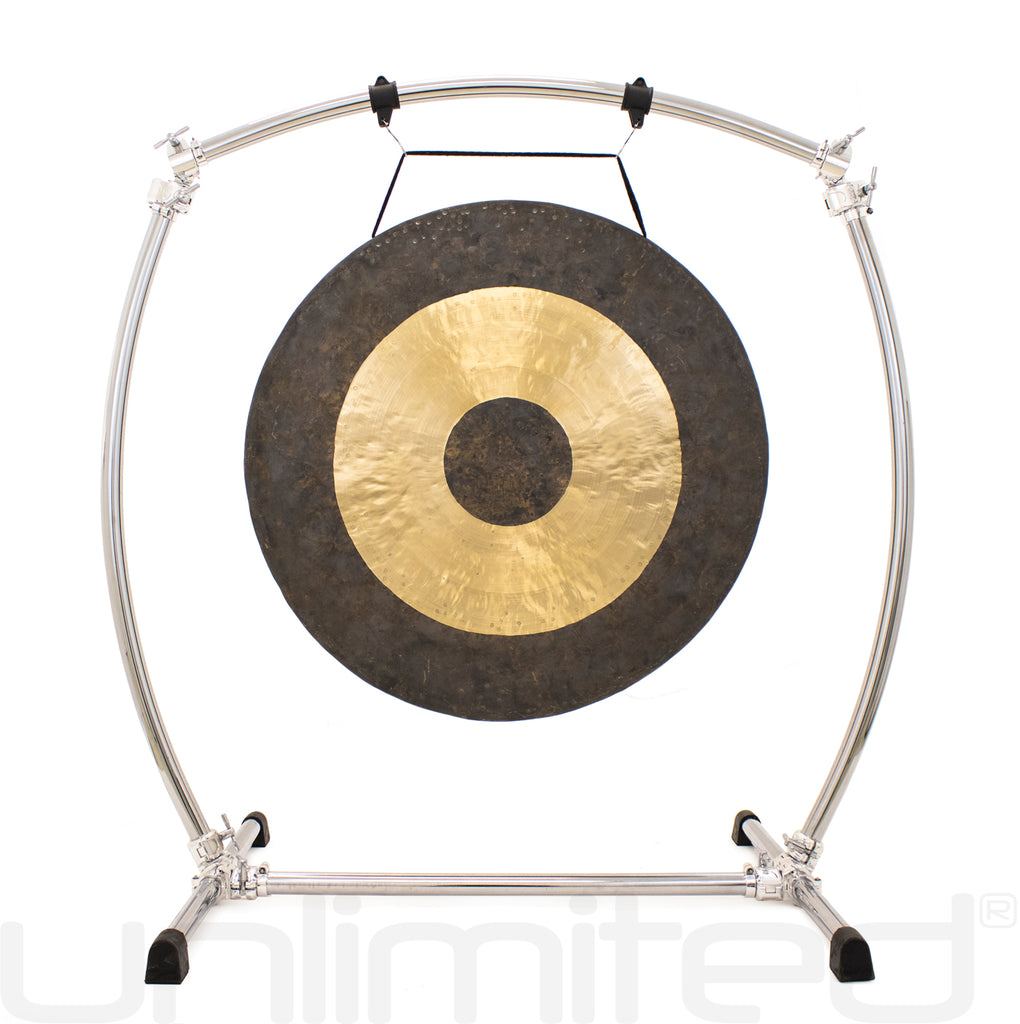 34" to 38" Gongs on the Gibraltar Curved Gong Stand (GCSCG-L)