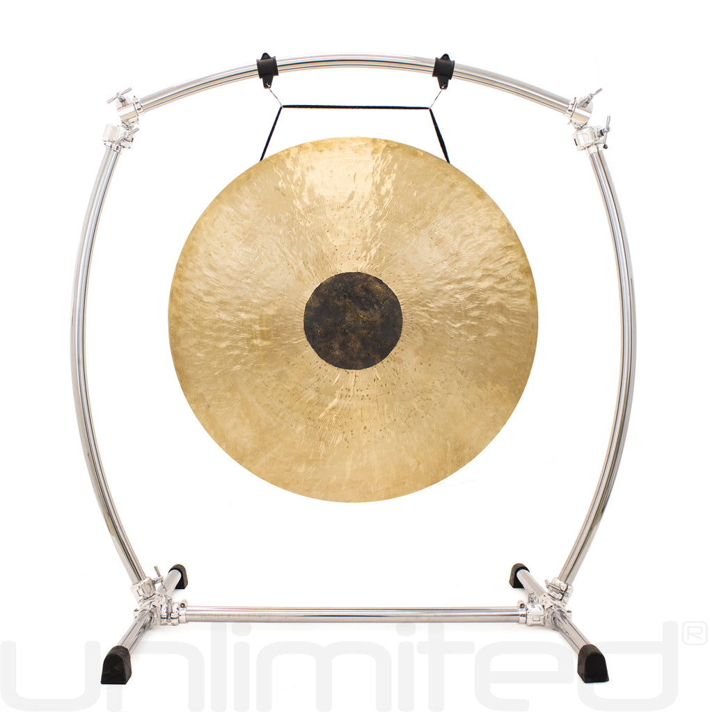 34" to 38" Gongs on the Gibraltar Curved Gong Stand (GCSCG-L)