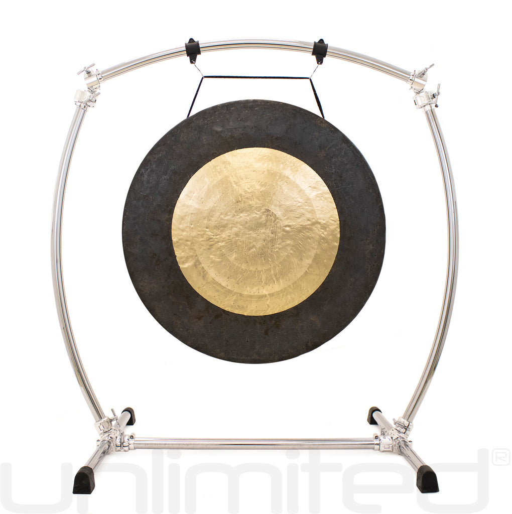 34" to 38" Gongs on the Gibraltar Curved Gong Stand (GCSCG-L)