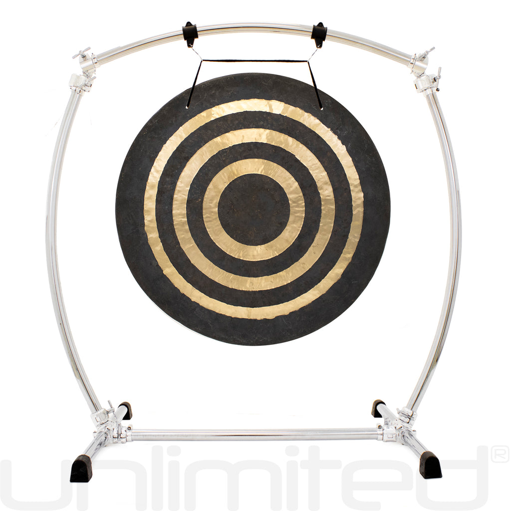 34" to 38" Gongs on the Gibraltar Curved Gong Stand (GCSCG-L)