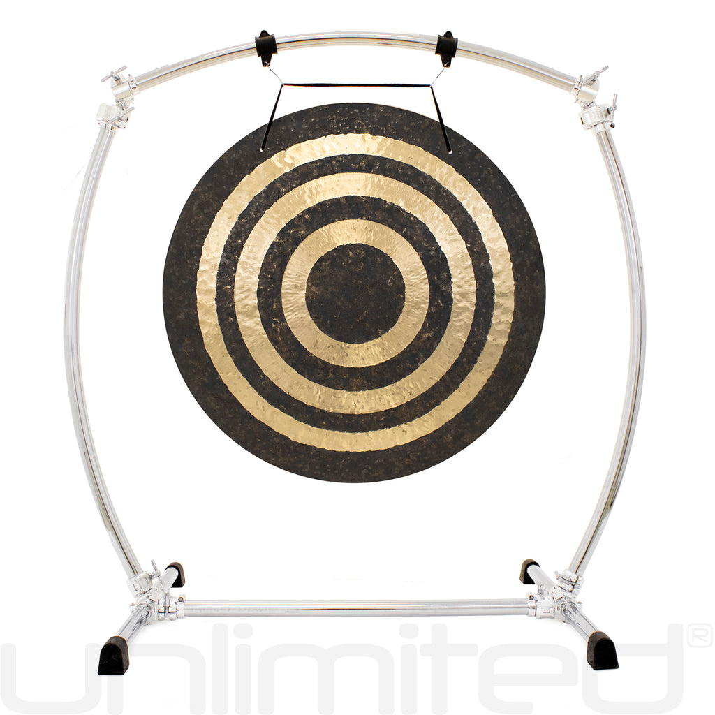 34" to 38" Gongs on the Gibraltar Curved Gong Stand (GCSCG-L)
