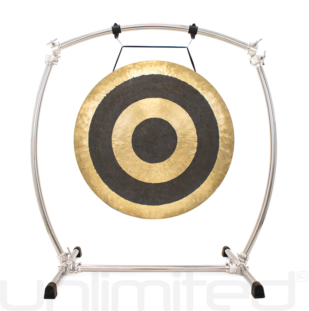 34" to 38" Gongs on the Gibraltar Curved Gong Stand (GCSCG-L)