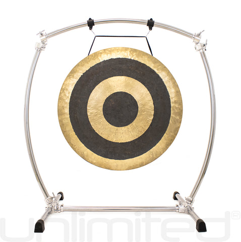 34" to 38" Gongs on the Gibraltar Curved Gong Stand (GCSCG-L)