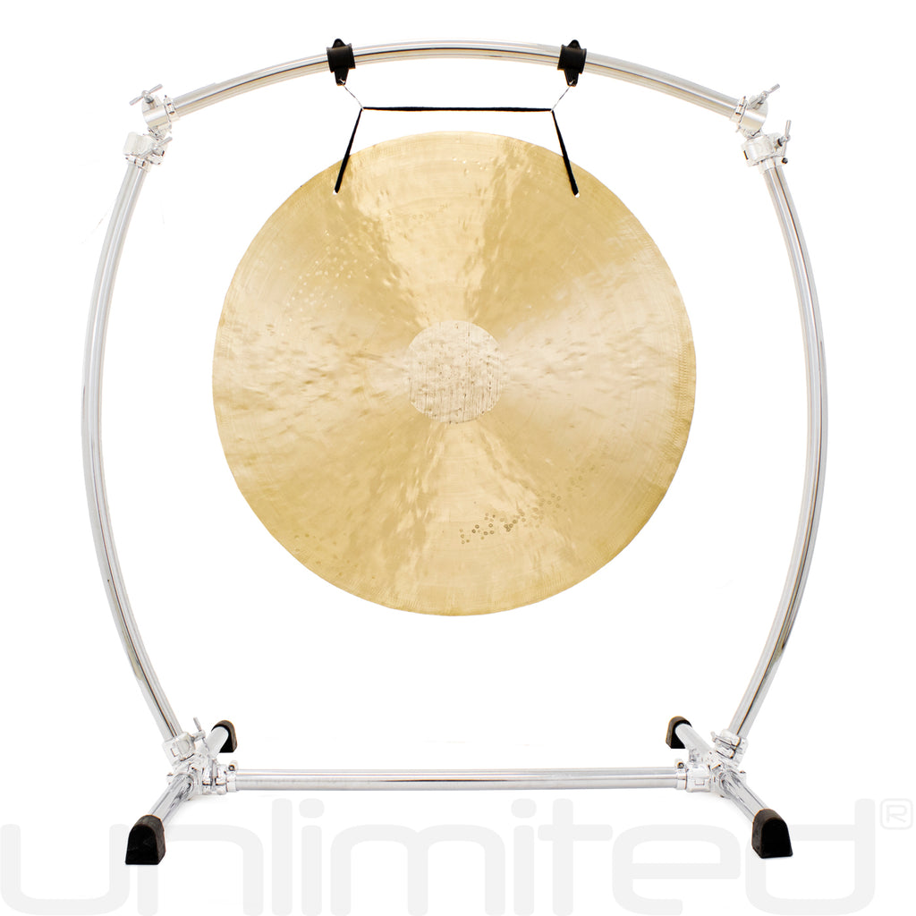 34" to 38" Gongs on the Gibraltar Curved Gong Stand (GCSCG-L)