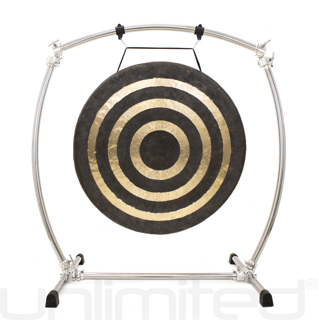 34" to 38" Gongs on the Gibraltar Curved Gong Stand (GCSCG-L)