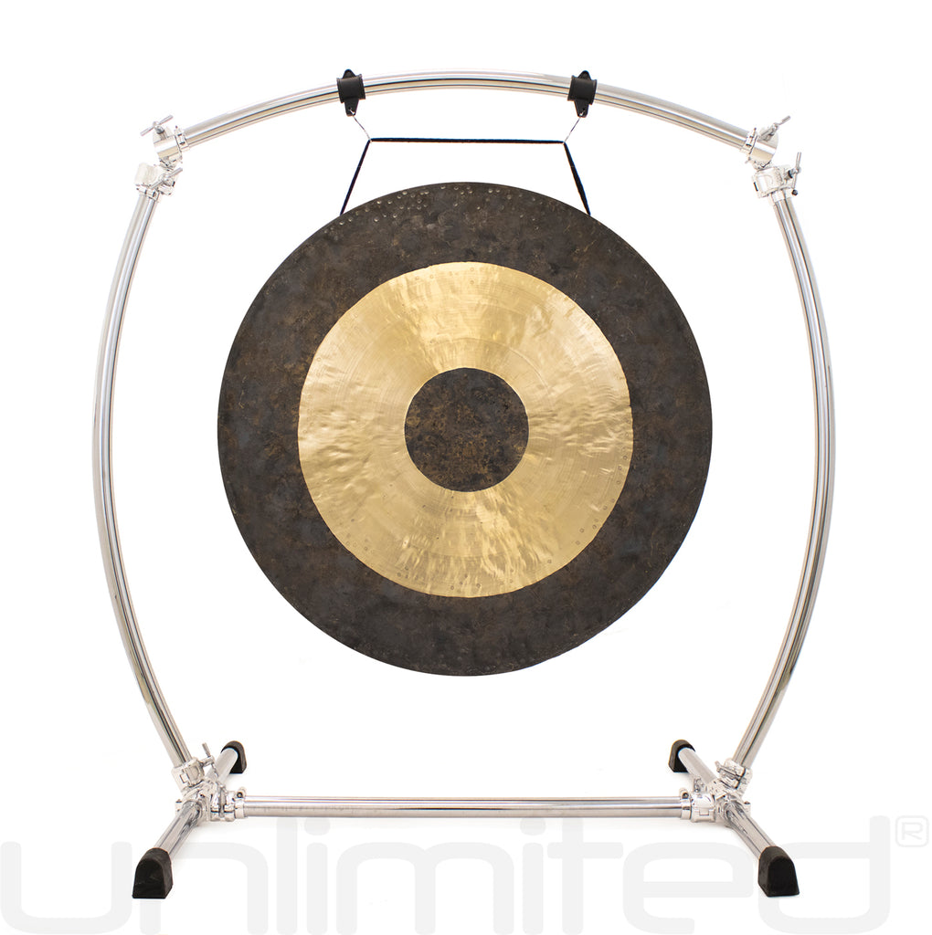 34" to 38" Gongs on the Gibraltar Curved Gong Stand (GCSCG-L)