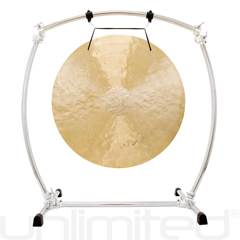 34" to 38" Gongs on the Gibraltar Curved Gong Stand (GCSCG-L)
