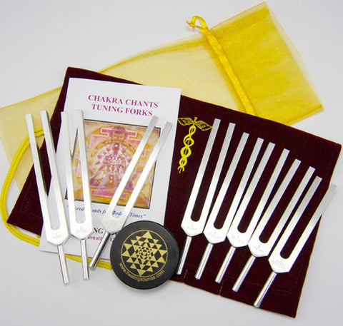 Jonathan Goldman's Chakra Chants Tuning Fork Kit - Gongs Unlimited