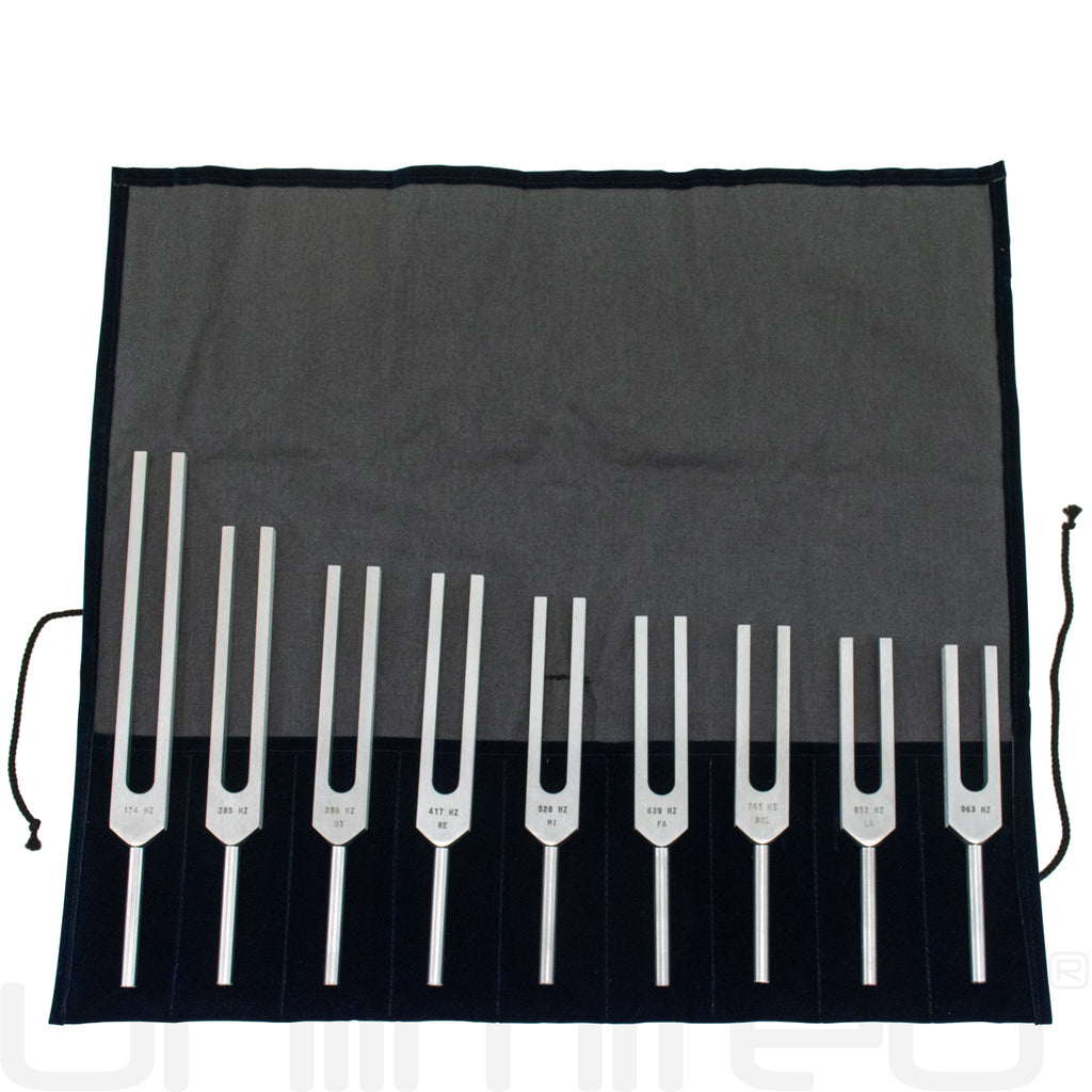 Luminanti Solfeggio Body Set of 9 Tuning Forks (Unweighted)