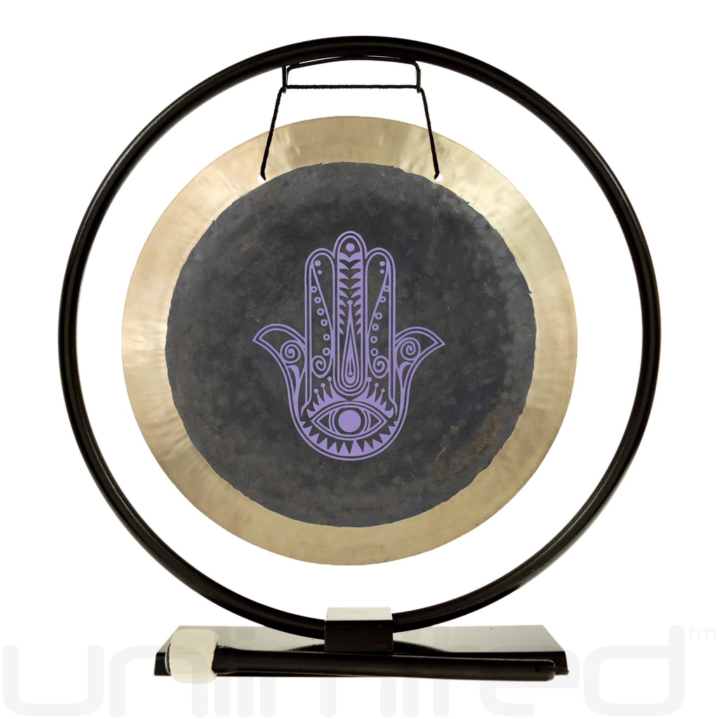 14" Hamsa Deep Breath Gong on Stands