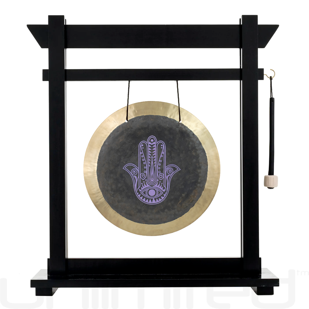 14" Hamsa Deep Breath Gong on Stands