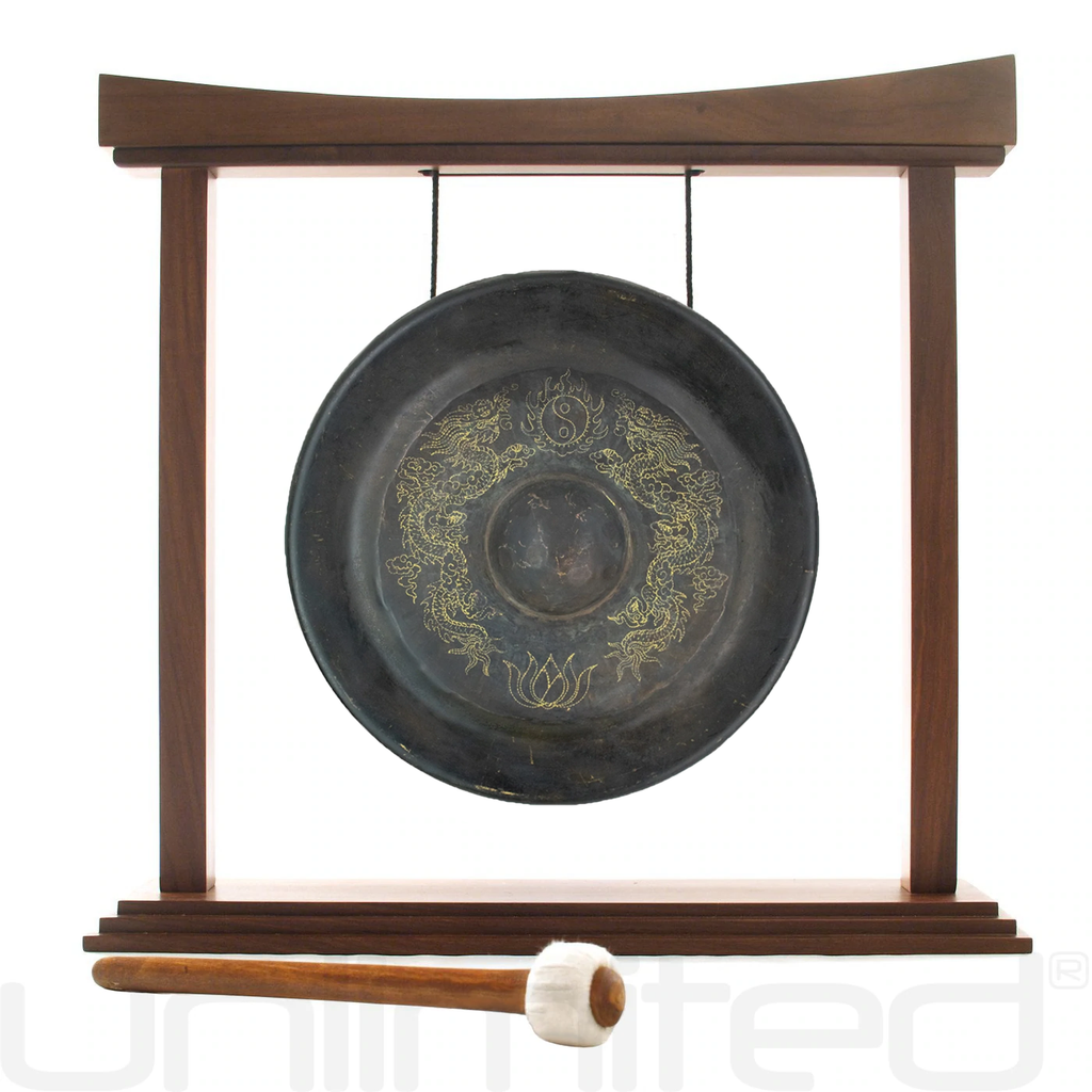 11" Vietnamese Tuned (to F4) Dragon Heart Gong on Stands