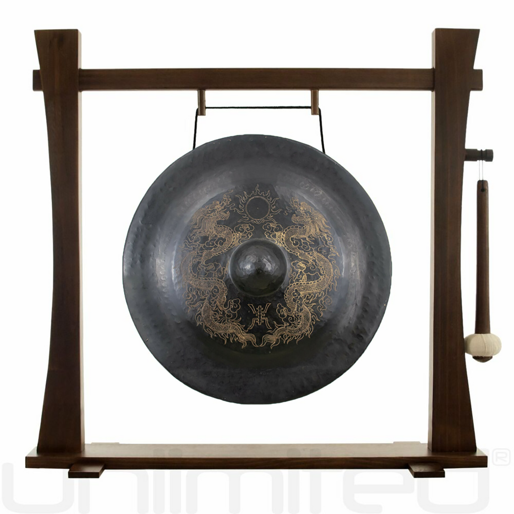 16" Vietnamese Tuned (to F) Dragon Heart Gong on Spirit Guide Gong Stand